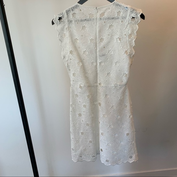 Zara White textured overlay dress size small - Picture 5 of 5